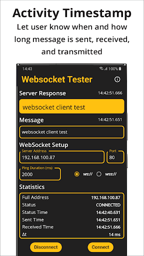 WebSocket Tester Screen 2