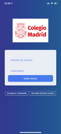 Android application Colegio Madrid. screenshort
