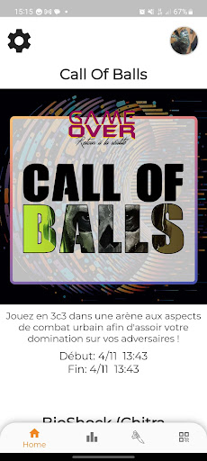 Android application GameOver screenshort