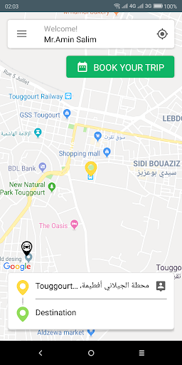 Android application Toptaxi screenshort