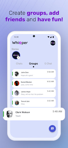 Whixper Chat Screen 2