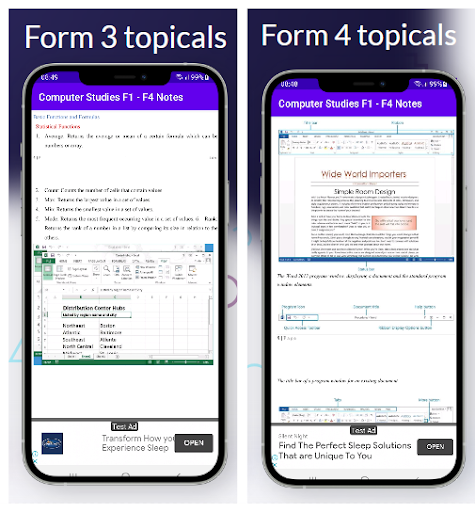 Computer studies: topicals Screen 2