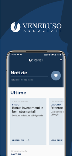 Android application Veneruso Associati screenshort