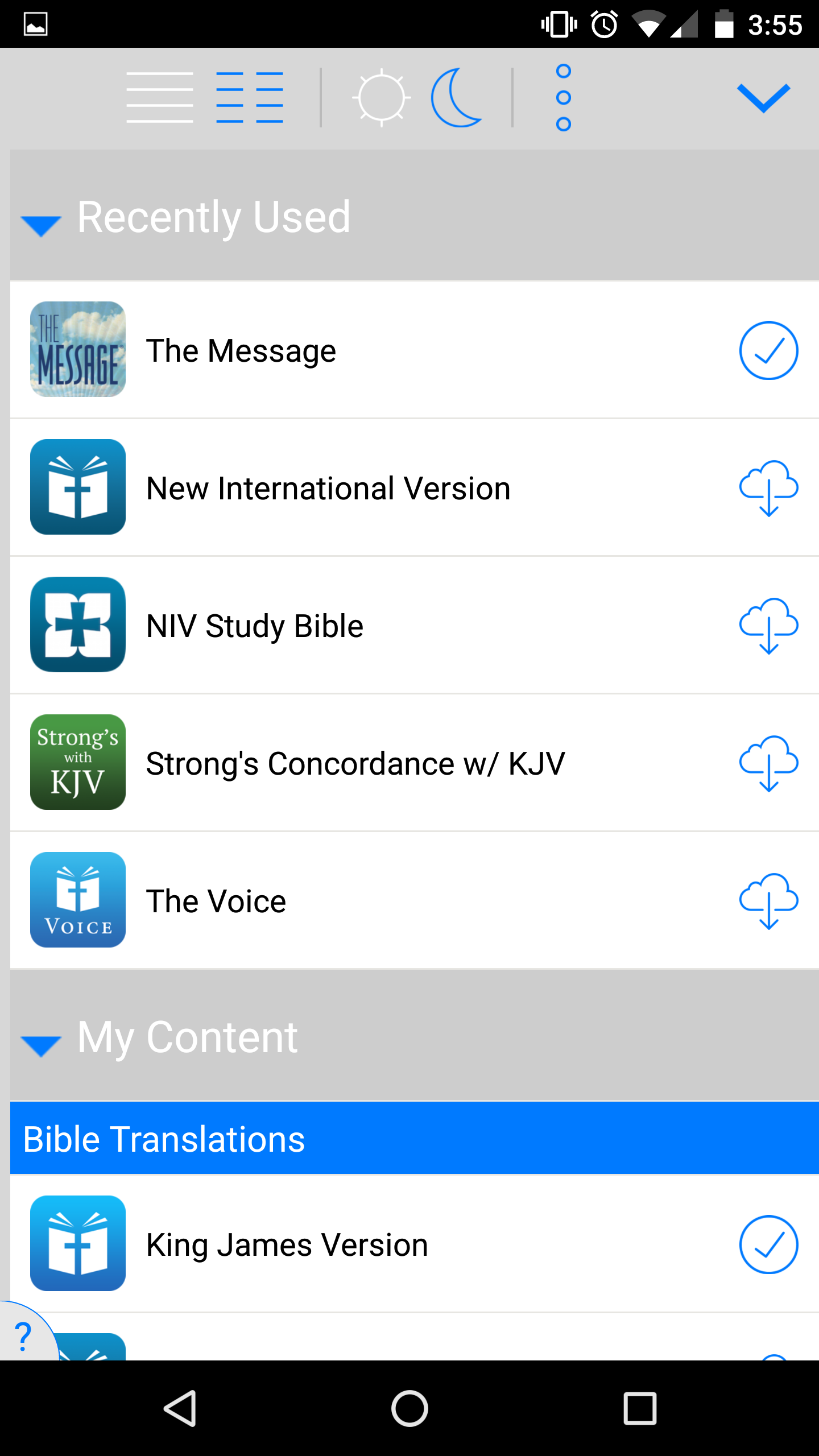 Android application Message Bible screenshort