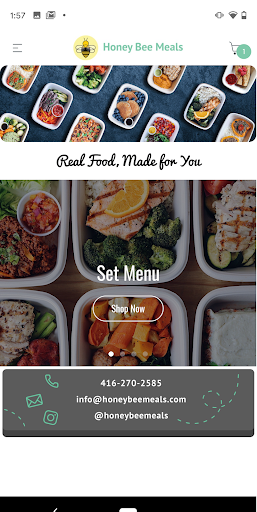Android application Honey Bee Meals screenshort