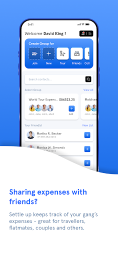 Android application Group Cost Split screenshort
