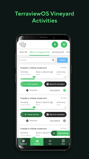 Android application TerraviewOS screenshort