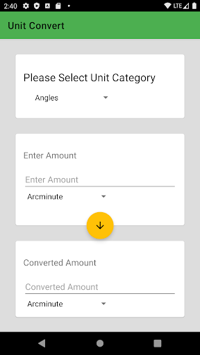 Easy Unit Converter Screen 2