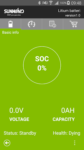 Android application SUNWIND Smart Battery screenshort