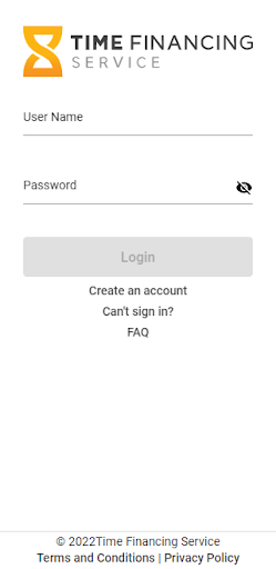 Android application Time Financing Service screenshort