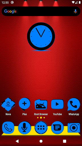 Android application Blue and Black Icon Pack screenshort