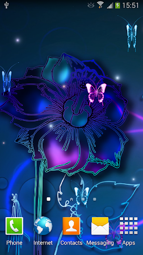Android application Neon Butterfly Live Wallpaper screenshort