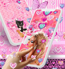 Girly pink live wallpapers  screenshots 1