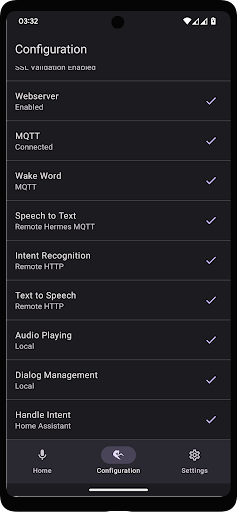 Rhasspy Mobile Screen 3