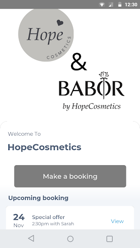 Android application HopeCosmetics screenshort