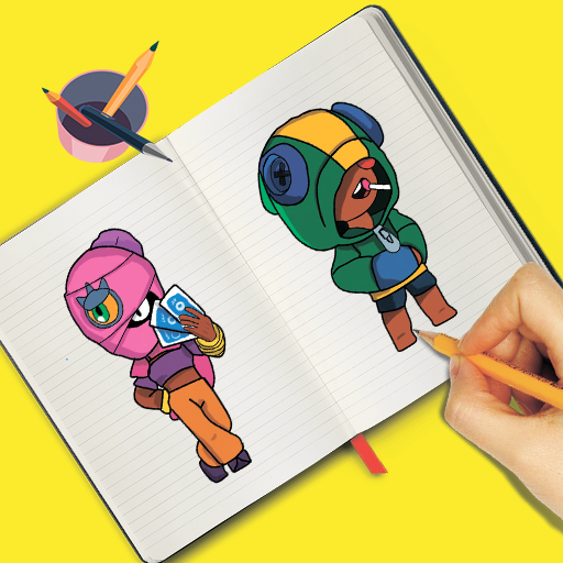 How to draw brawl stars step b logo