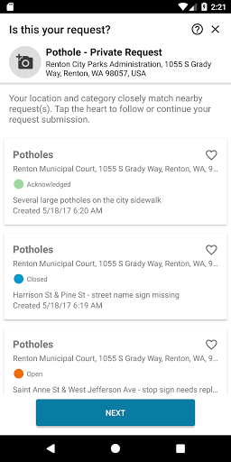 Screenshot of Renton Responds