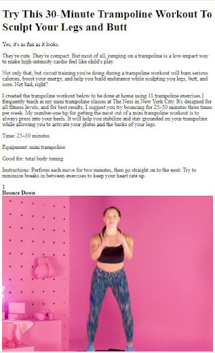 Android application How to Do Trampoline Exercises screenshort