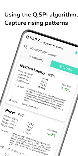 Android application QSPI US STOCK - SIGNAL ALERT screenshort
