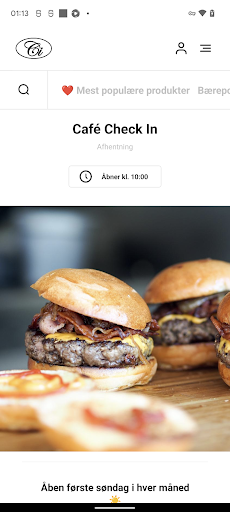 Android application Café Check In screenshort