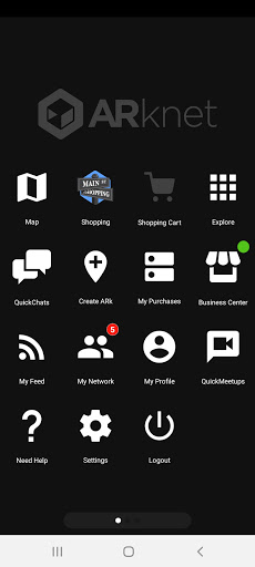 Android application ARknet screenshort