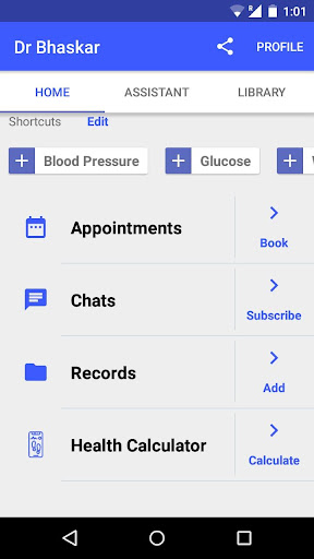 Dr.C.G.Agrawal Health App Screen 2