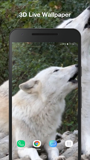 Android application Wolf Live Wallpaper Pro screenshort