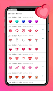 Screenshot 1 WAStickerApps Stickers De Amor android