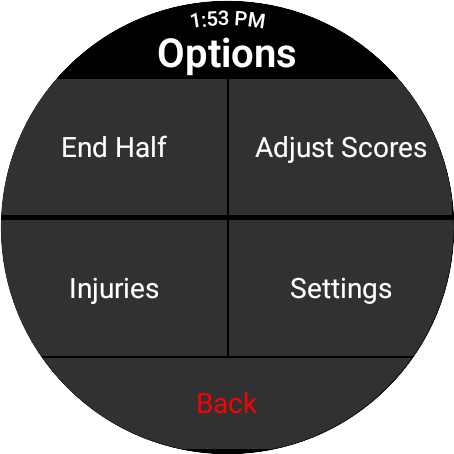 Rugby Ref Watch Screen 2
