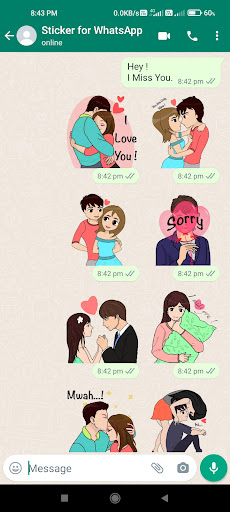 Android application WAStickers.ly Kiss Stickers screenshort