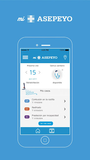 Android application mi Asepeyo screenshort