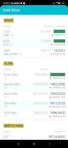 Canlı Döviz Altın Fiyatları
