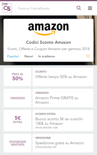 CodiceSconto Screen 2