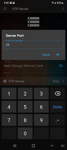 FTP Server Screen 3