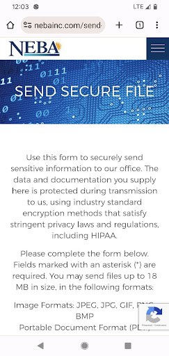 NEBA Connect Screen 2