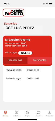 Crédito Favorito Screen 3
