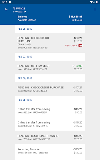 U. S. Postal Service FCU screenshot