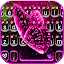 Glitter Pink Butterfly Keyboar