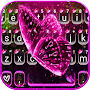 Glitter Pink Butterfly Keyboar