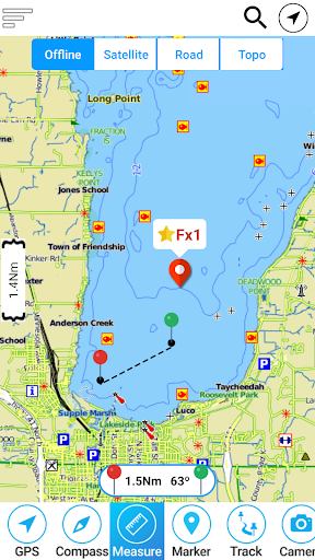 Android application Mälaren sjö Sverige GPS Karta screenshort