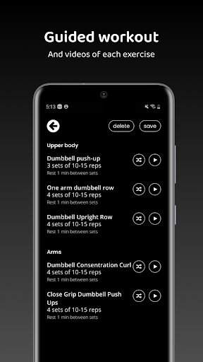 Tonys Dumbbell Home Workout Screen 2