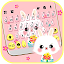 Pink Cute Bunny 2 Keyboard The