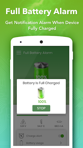 Full Battery Alarm Screen 3