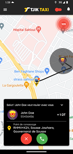 Tjik Taxi - Chauffeur Screen 2