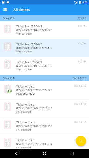 Android application Lotto Zabava assistant screenshort