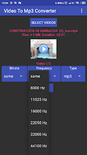 Video to mp3 mp2 aac or wav Batch converter Apk app for Android 2