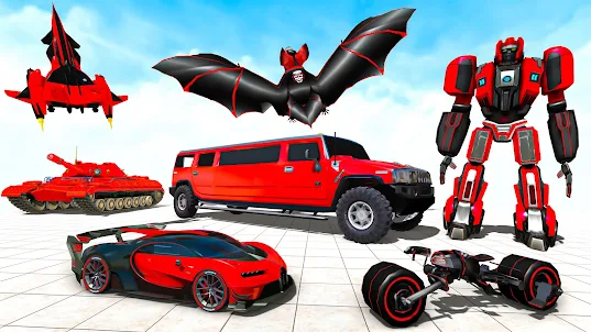 Flying Bat Bike 3D Robot Games