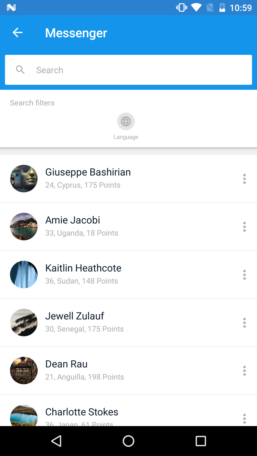Android application Messenger screenshort