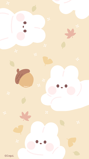 Android application 카카오톡 테마 - 가을 토끼 (카톡테마) screenshort