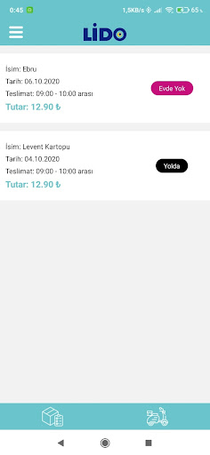Lido Kurye Screen 3